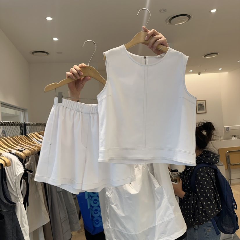 OVU東大門代購女士新款職業時尚推薦真品休閑25春夏套裝套裝亞麻OVU套裝