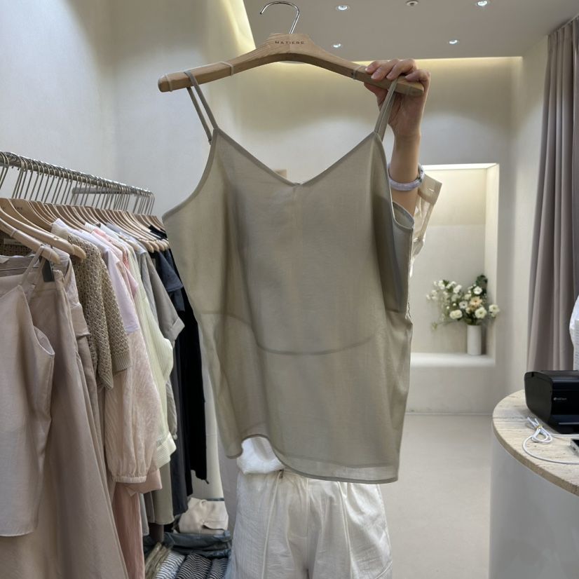 MATIERE韓國代購女士新款25春夏時尚推薦人氣真品休閑吊帶背心MATIERE吊帶/背心