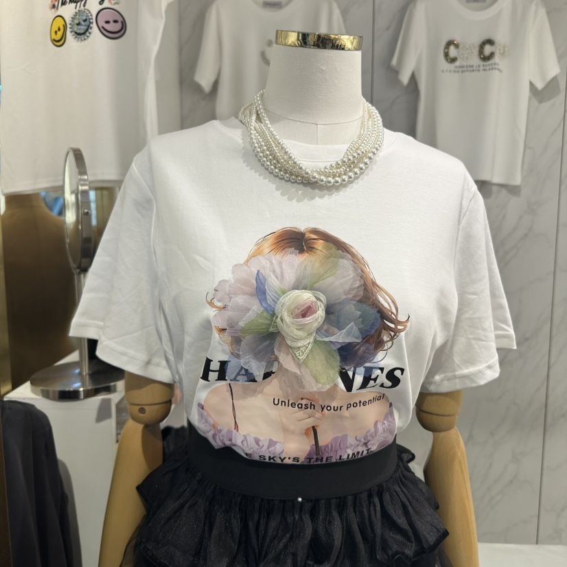 COCO HOLIC東大門實拍女士新款真品休閑25春夏時尚職業T恤COCO HOLICT恤