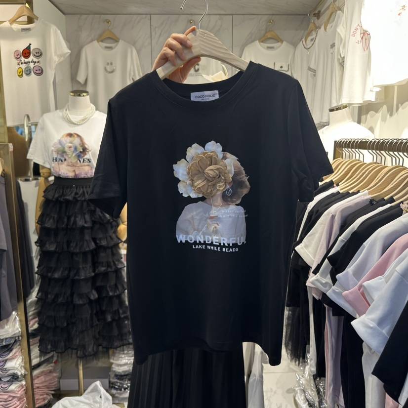 COCO HOLIC韓國直郵女裝新款真品職業推薦時尚熱賣人氣T恤COCO HOLICT恤
