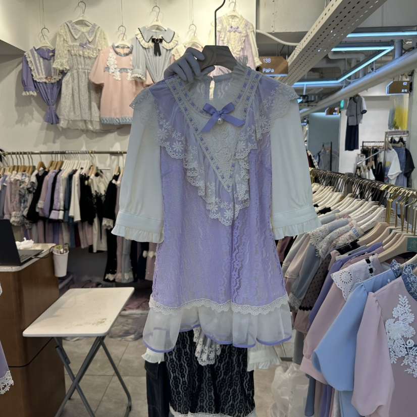 PAPA東大門代購女裝新品熱賣真品推薦時尚休閑25春夏襯衫蕾絲衫PAPA襯衫/蕾絲衫