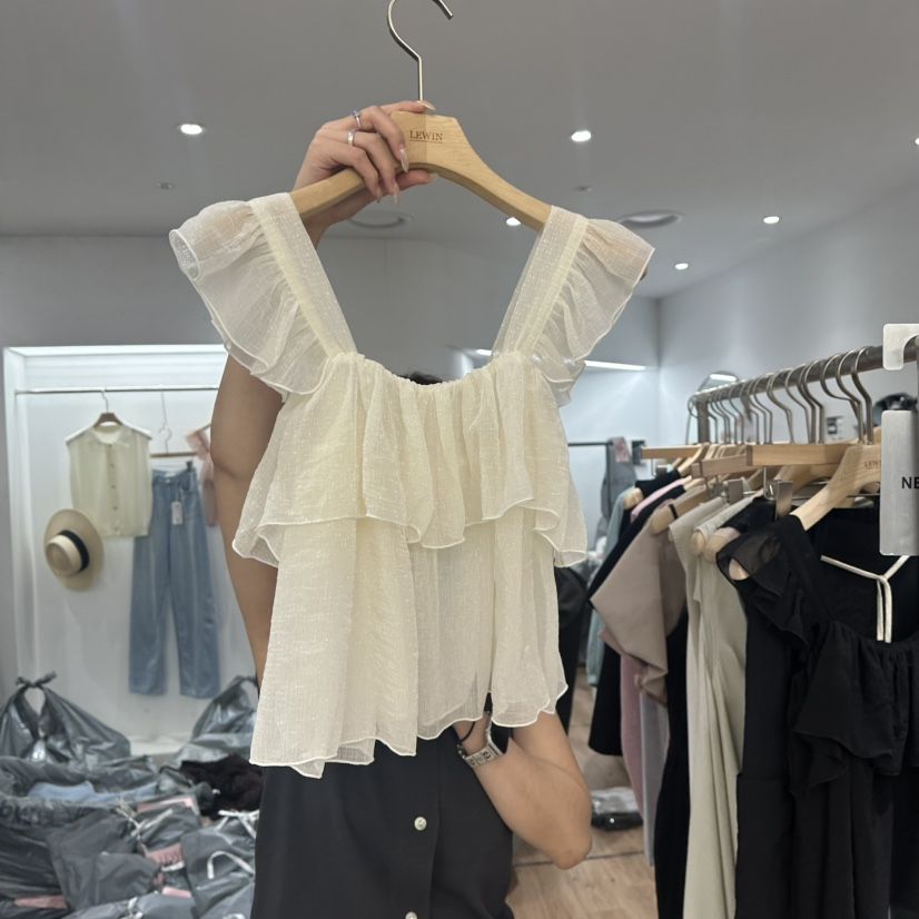 LEWIN直郵韓國代購㊣女裝新品人氣熱賣時尚25春夏休閑吊帶背心LEWIN吊帶/背心