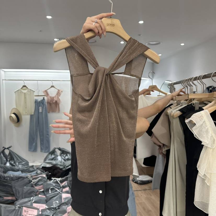 LEWIN韓國㊣直郵東大門代購女裝新品休閑推薦時尚人氣吊帶背心LEWIN吊帶/背心