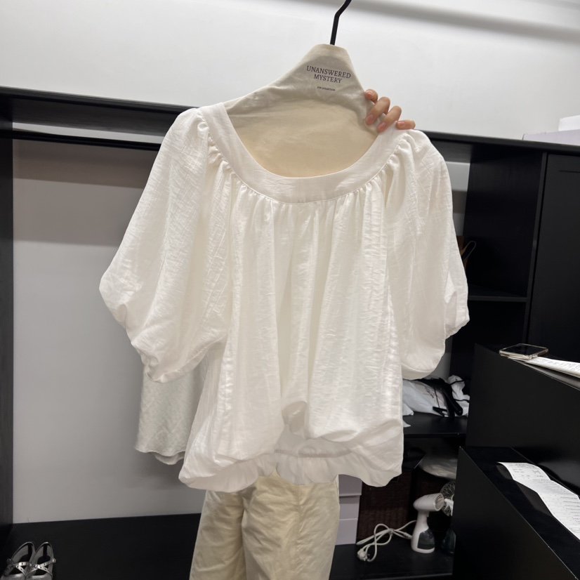 UNANSWERED-MYSTERY韓國直郵㊣東大門實拍女裝新款25春夏襯衫蕾絲衫UNANSWERED/MYSTERY襯衫/蕾絲衫