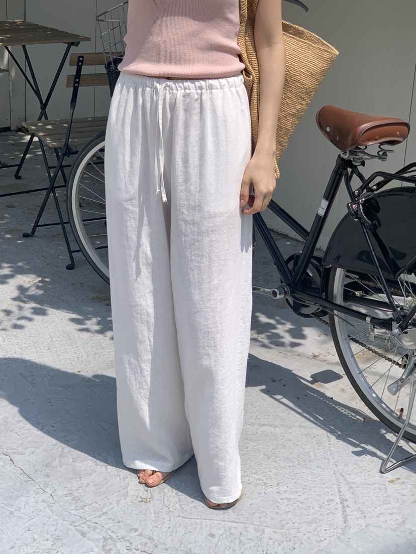 LOGARDEN韓國㊣直郵東大門代購女裝新款休閑推薦休閑褲亞麻布LO GARDEN休閑褲
