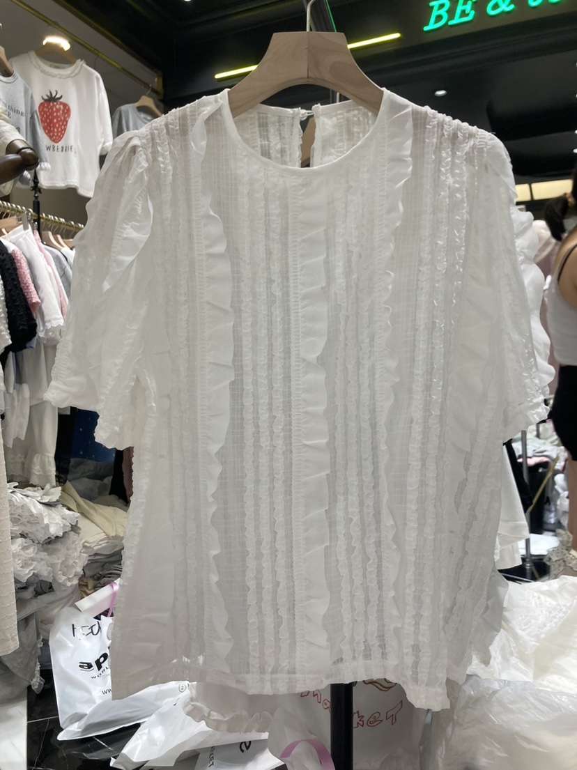BE&amp;BE韓國直郵㊣女裝新品25春夏人氣熱賣時尚襯衫蕾絲衫BE&be襯衫/蕾絲衫