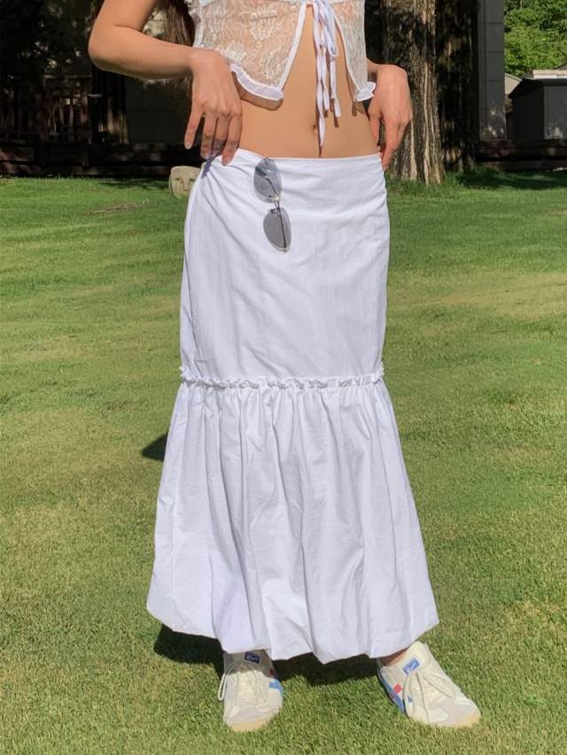 I I韓國直郵㊣女裝新款25春夏休閑人氣熱賣時尚推薦長裙尼龍ITSSONG長裙