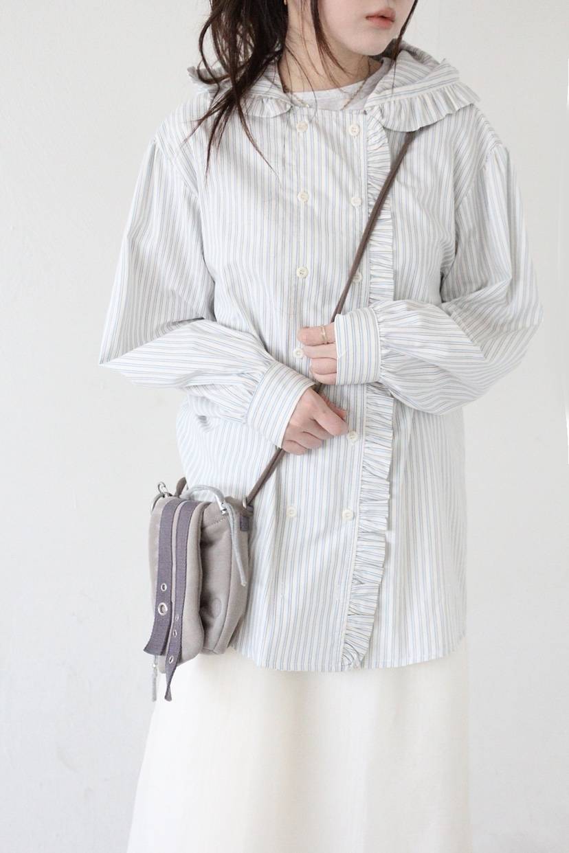I I韓國㊣直郵東大門代購女裝新款25春夏人氣襯衫蕾絲衫連帽ITSSONG襯衫/蕾絲衫