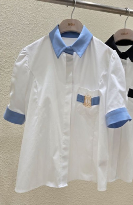 火Ⅱ-화투-T韓國㊣直郵東大門代購女裝新品熱賣襯衫蕾絲衫火Ⅱ襯衫/蕾絲衫