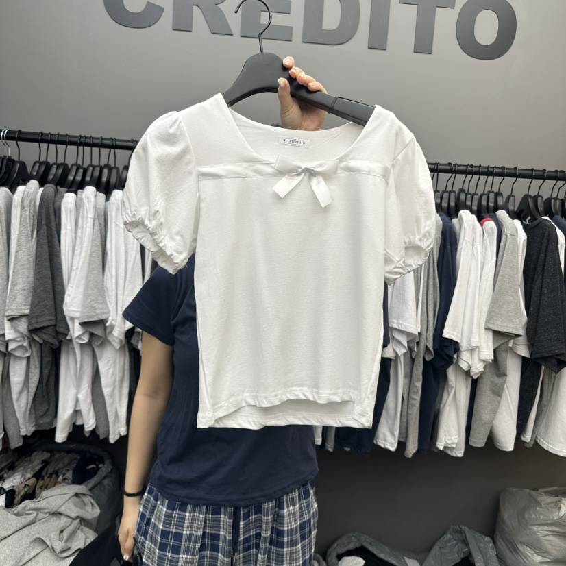 CREDITO韓國㊣直郵東大門代購女裝新品時尚休閑人氣熱賣T恤CREDITOT恤