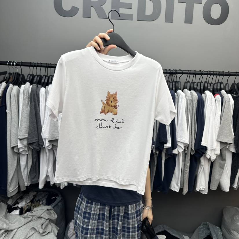 CREDITO韓國直郵㊣東大門實拍女裝新品人氣推薦熱賣25春夏T恤CREDITOT恤