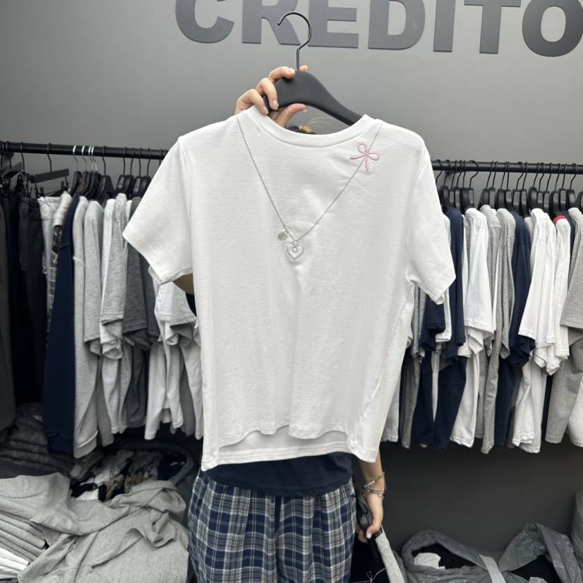 CREDITO直郵韓國代購㊣女裝新款時尚熱賣推薦休閑人氣25春夏T恤CREDITOT恤