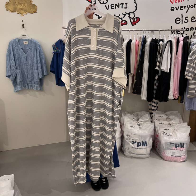 VENTI韓國㊣直郵東大門代購女裝新品25春夏時尚推薦休閑連衣裙VENTI連衣裙