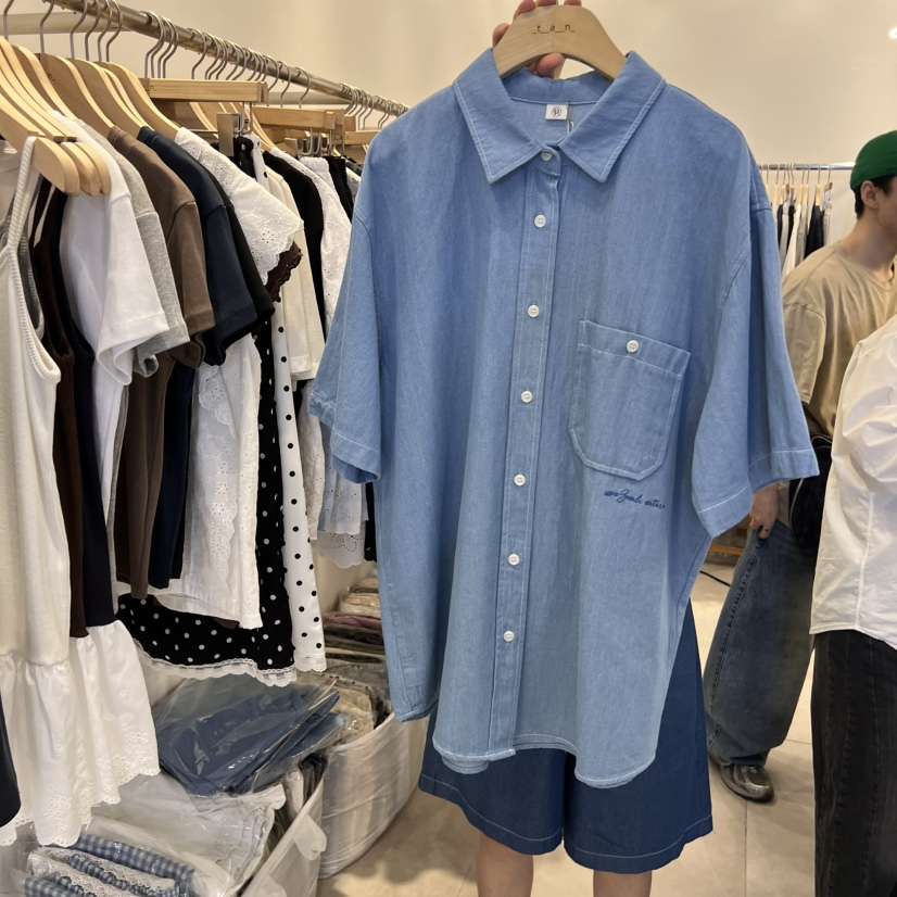 TAN&amp;COMO韓國直郵㊣女裝新款熱賣休閑推薦25春夏襯衫蕾絲衫tan-COMO襯衫/蕾絲衫
