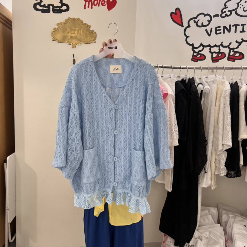 VENTI韓國㊣直郵東大門代購女裝新品人氣熱賣推薦襯衫蕾絲衫VENTI襯衫/蕾絲衫