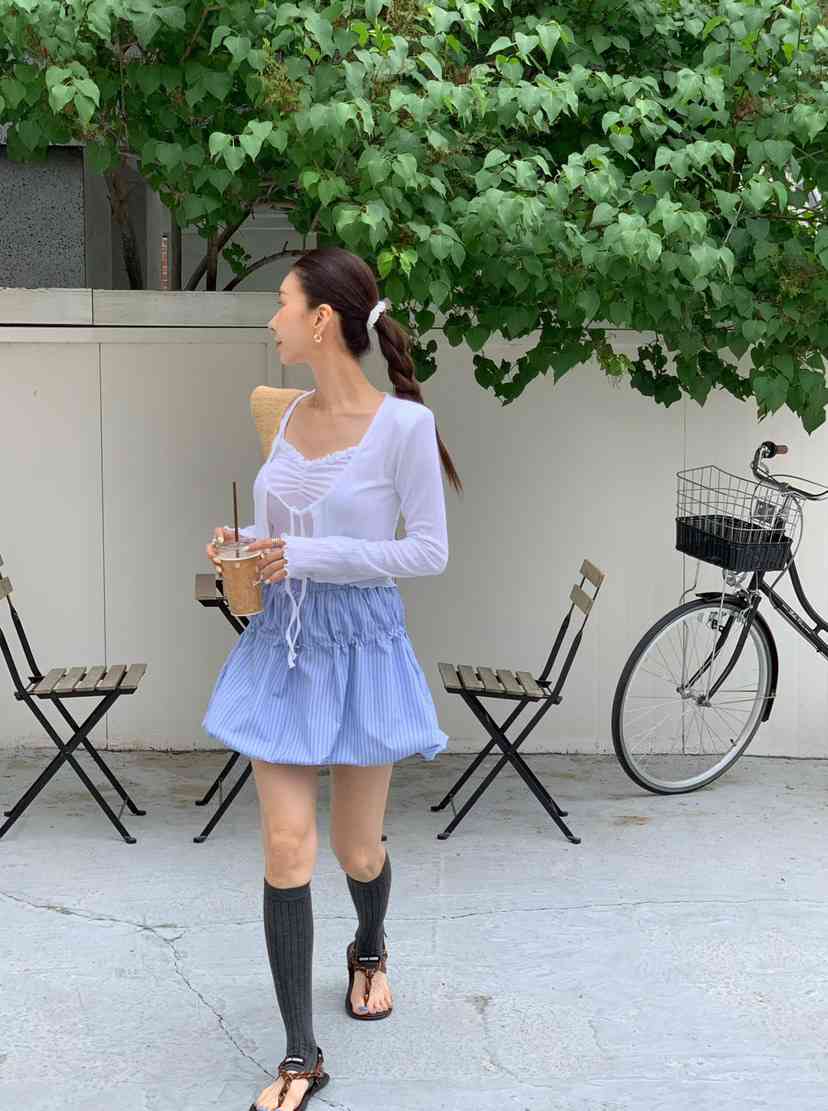 REVE CITE-L韓國㊣直郵東大門代購女裝新品推薦人氣休閑短裙REVE CITE短裙