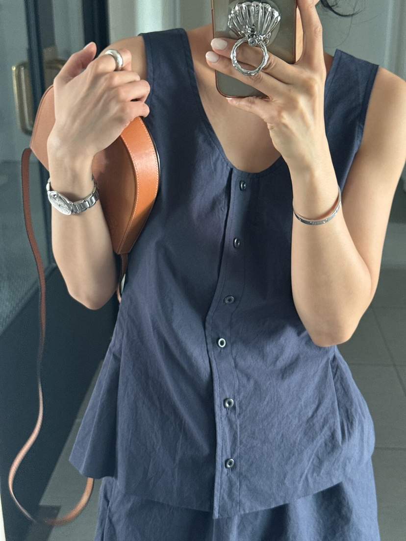 LA_TERRE韓國直郵㊣女裝新款時尚休閑熱賣推薦馬甲套裝棉質LA_TERRE馬甲