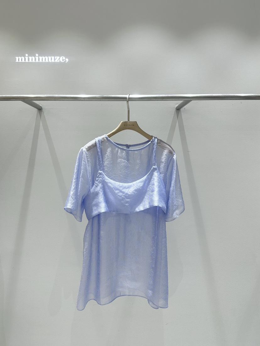 MINIMUZE韓國直郵㊣東大門實拍女裝新款熱賣25春夏襯衫蕾絲衫MINIMUZE襯衫/蕾絲衫