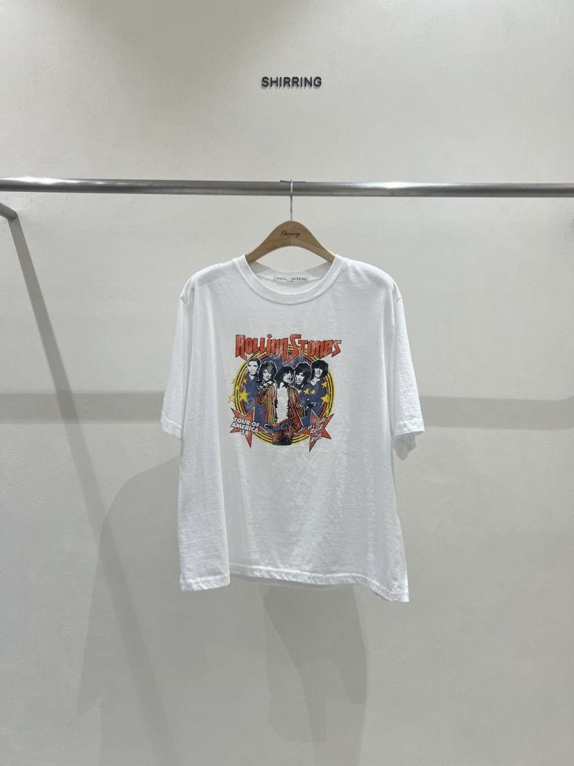 SHIRRING韓國直郵㊣女裝新款休閑人氣推薦25春夏熱賣時尚T恤SHIRRINGT恤
