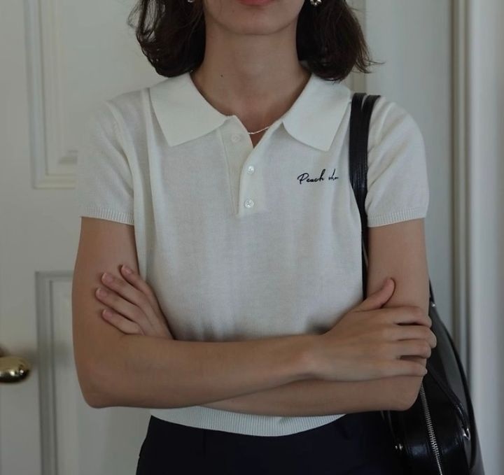 STAY HERE直郵韓國代購㊣女裝新款休閑人氣熱賣25春夏針織衫STAY HERE針織衫