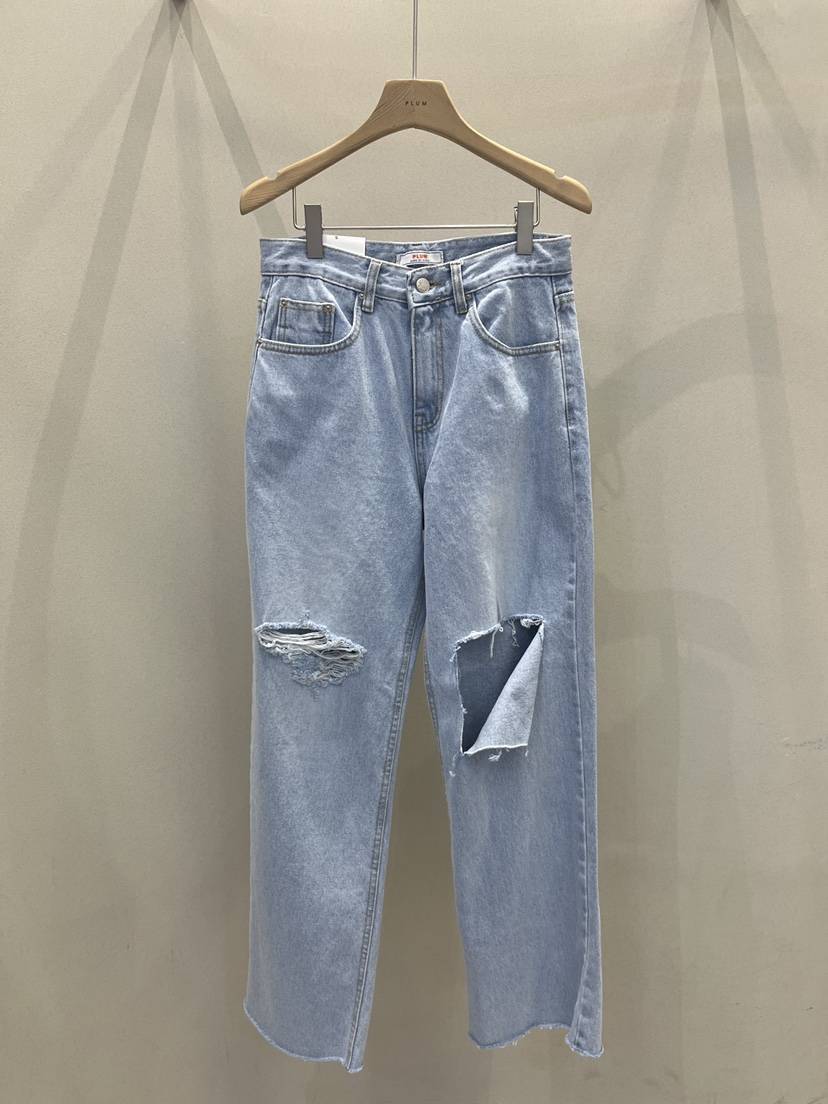 PLUM-q韓國直郵㊣女裝新品25春夏時尚熱賣推薦休閑人氣牛仔褲PLUM牛仔褲