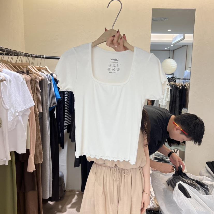 W AND J直郵韓國代購㊣女裝新款熱賣推薦休閑人氣時尚T恤W AND JT恤