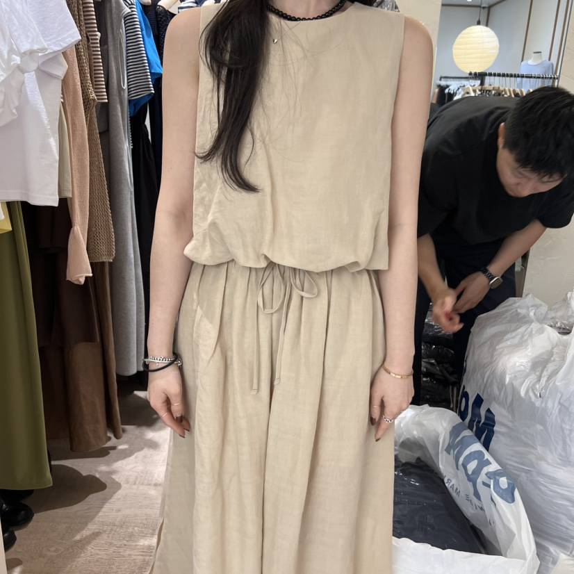 W AND J韓國㊣直郵東大門代購女裝新款熱賣25春夏吊帶背心寬松W AND J吊帶/背心