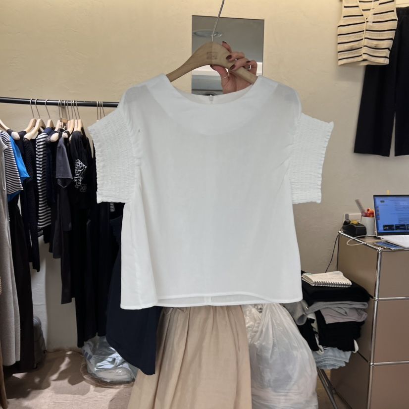 W AND J韓國直郵㊣女裝新款休閑人氣熱賣25春夏襯衫蕾絲衫W AND J襯衫/蕾絲衫