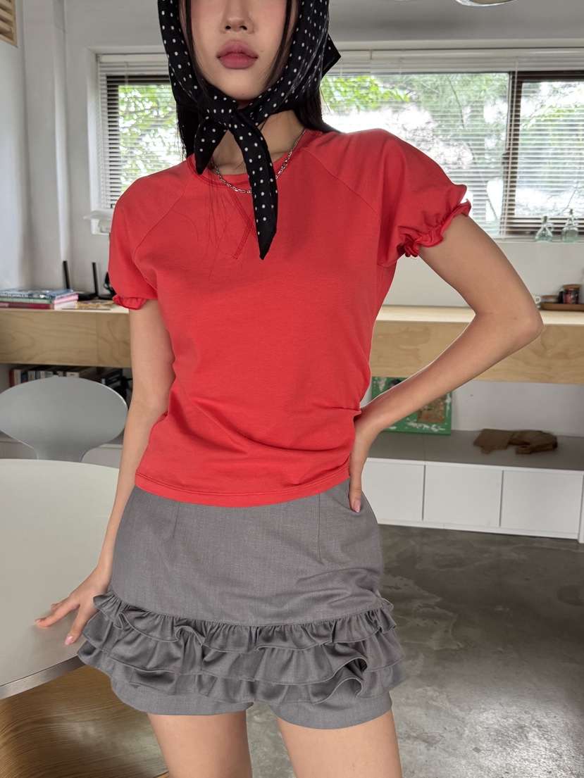 SUNDER MARKET韓國㊣直郵東大門代購女裝新品25春夏熱賣T恤SUNDER MARKETT恤