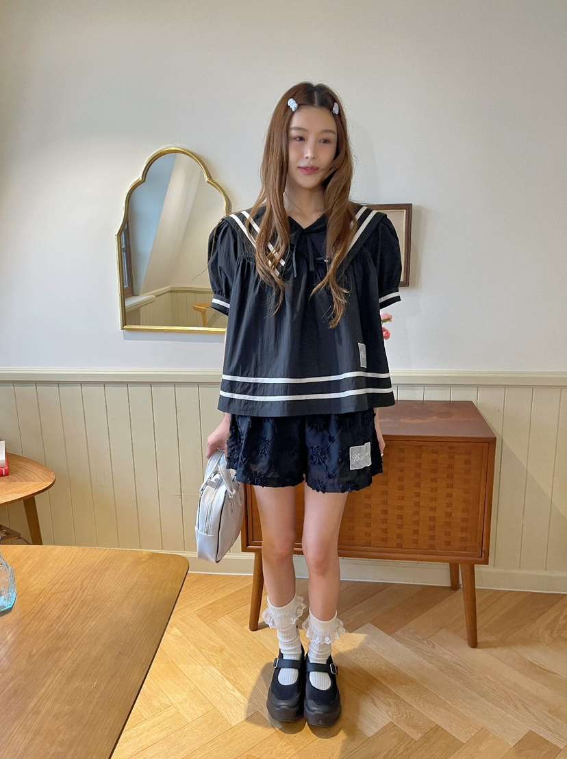 BOUTIQUE-L韓國直郵㊣東大門實拍女裝新品25春夏襯衫蕾絲衫BOUTIQUE-L襯衫/蕾絲衫