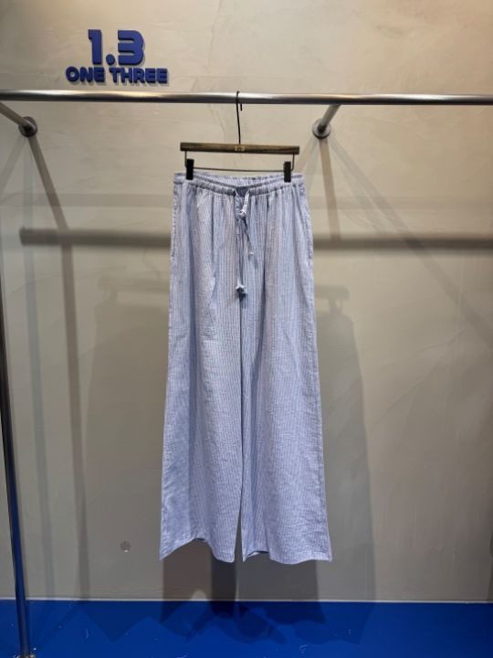 1.3直郵韓國代購㊣女裝新款時尚推薦25春夏人氣休閑褲條紋1.3休閑褲