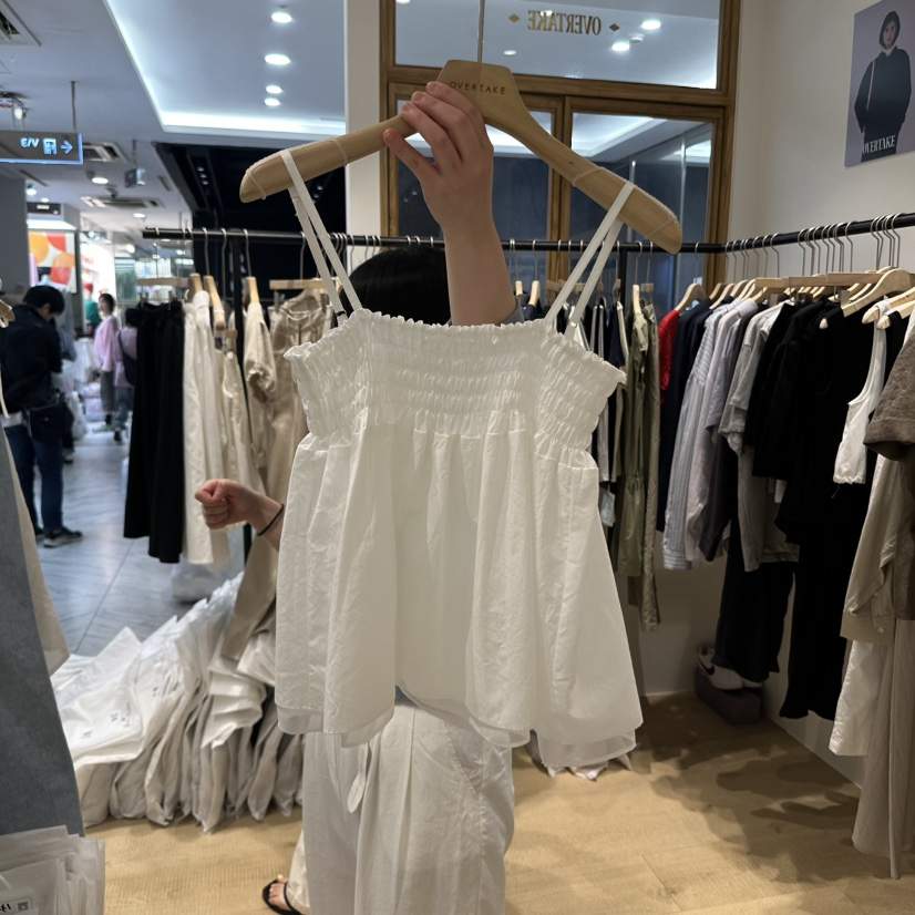 OVERTAKE韓國直郵㊣東大門實拍女裝新款熱賣人氣休閑吊帶背心OVERTAKE吊帶/背心