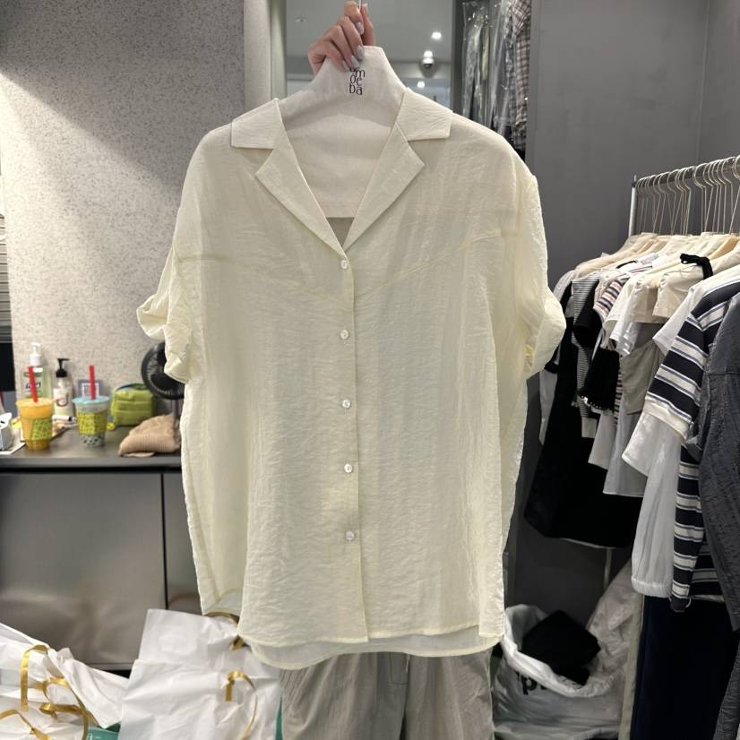 AMOEBA韓國直郵㊣女裝新品熱賣休閑25春夏時尚推薦襯衫蕾絲衫AMOEBA襯衫/蕾絲衫