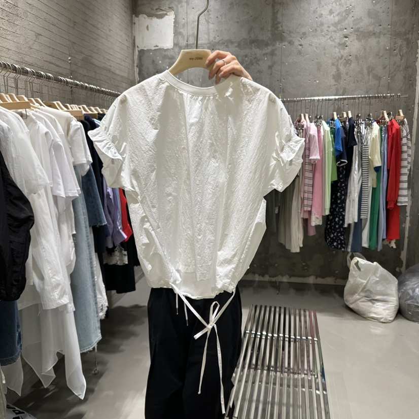 JUNI韓國㊣直郵東大門代購女裝新品人氣時尚25春夏襯衫蕾絲衫my juni襯衫/蕾絲衫