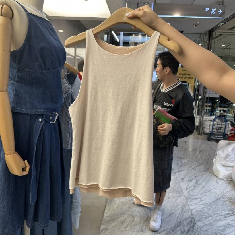 FOUNDATION韓國直郵㊣女裝新品休閑熱賣時尚人氣推薦吊帶背心FOUNDATION吊帶/背心