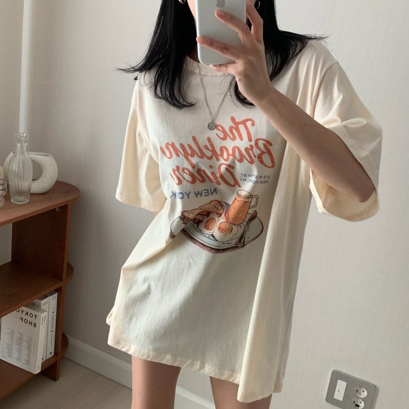 FROMJINI韓國直郵㊣東大門實拍女裝新款休閑推薦人氣時尚T恤FROMJINIT恤