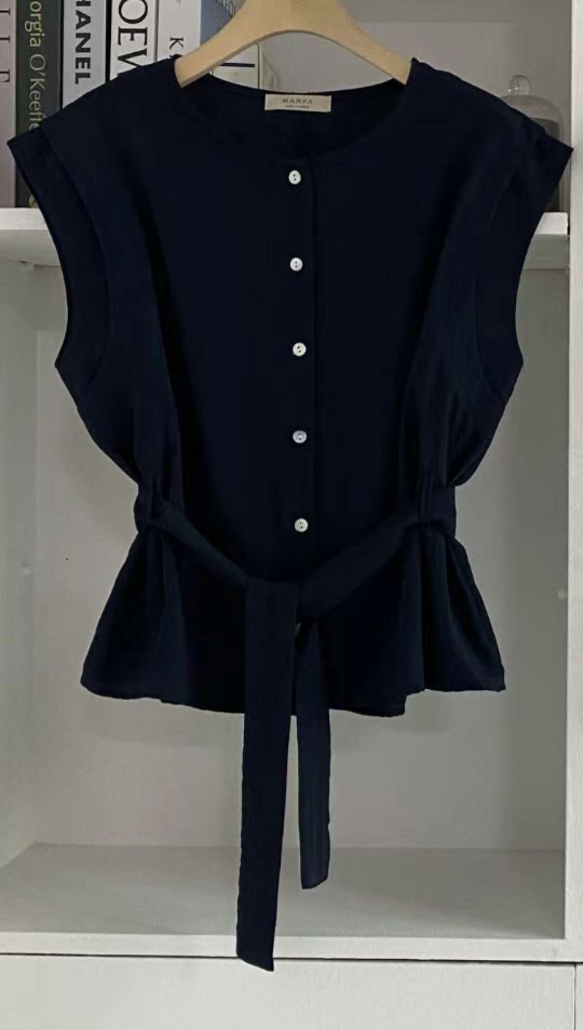 MARFA-말파-T直郵韓國代購㊣女裝新品25春夏熱賣馬甲含腰帶MARFA-T馬甲
