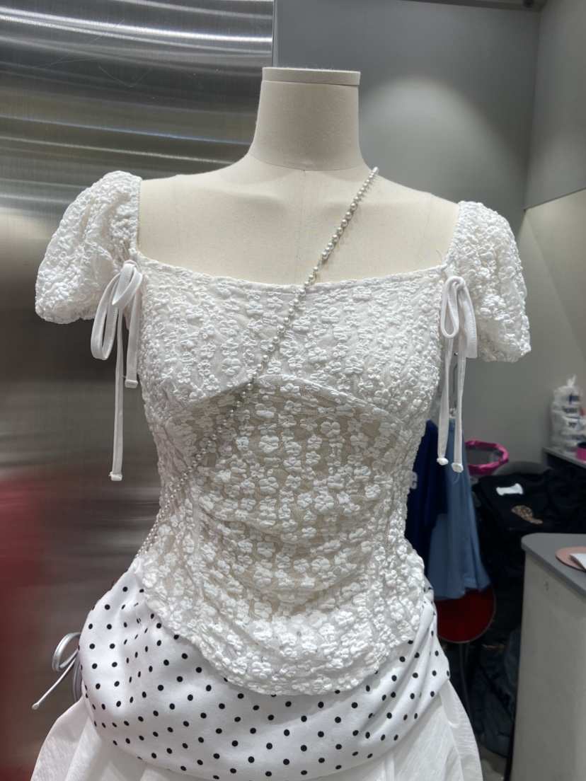 KIKI韓國直郵㊣東大門實拍女裝新品人氣25春夏休閑襯衫蕾絲衫KIKI襯衫/蕾絲衫