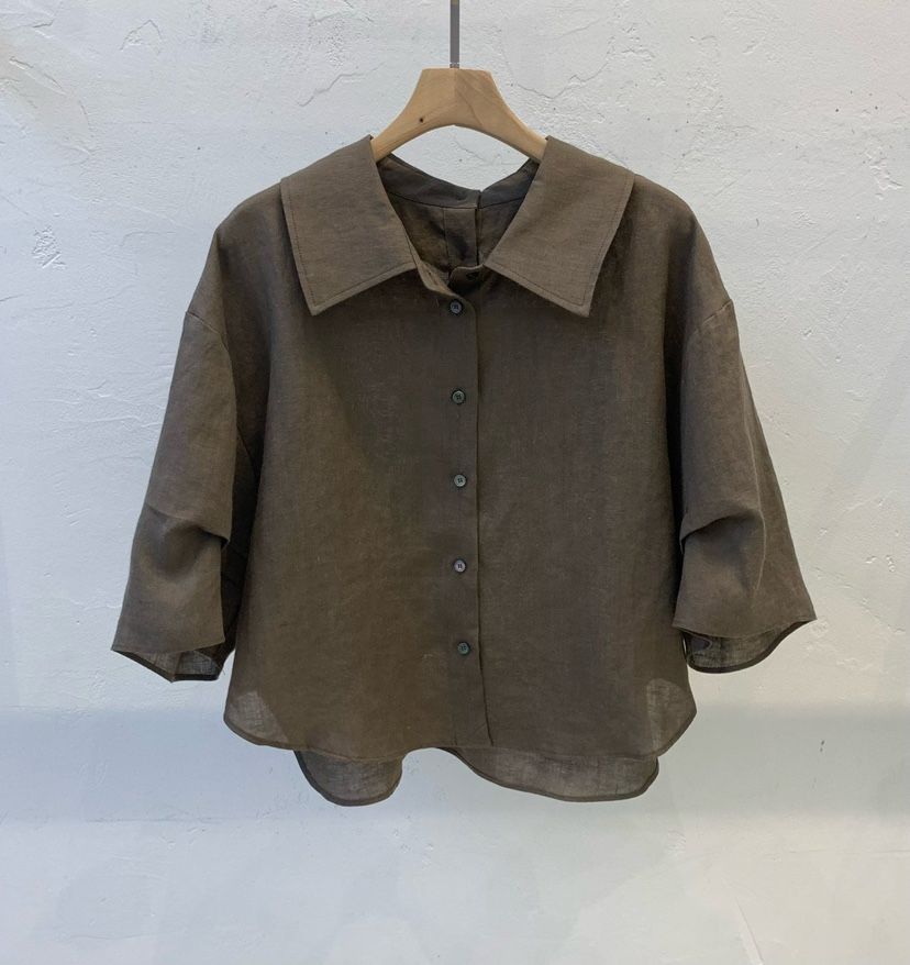 THE SIL韓國直郵㊣東大門實拍女裝新品熱賣襯衫蕾絲衫亞麻THE SIL/1 2ILLY襯衫/蕾絲衫
