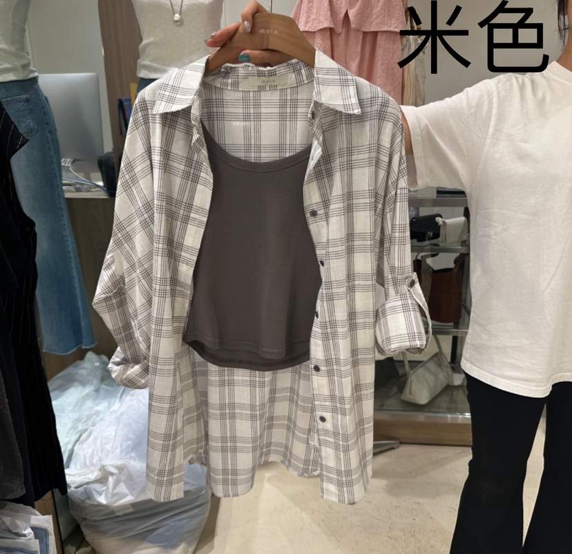 MELO韓國直郵㊣女裝新款25春夏休閑推薦時尚襯衫蕾絲衫套裝MELO襯衫/蕾絲衫