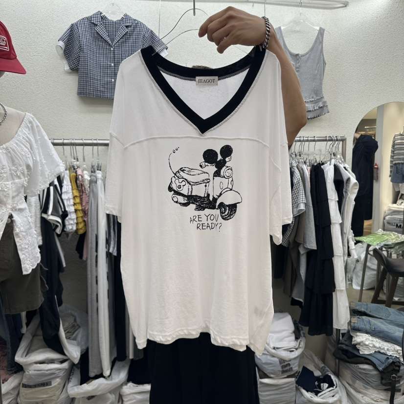 MAGOT直郵韓國代購㊣女裝新款25春夏推薦休閑人氣時尚熱賣T恤IIIΛGOT/MAGOTT恤