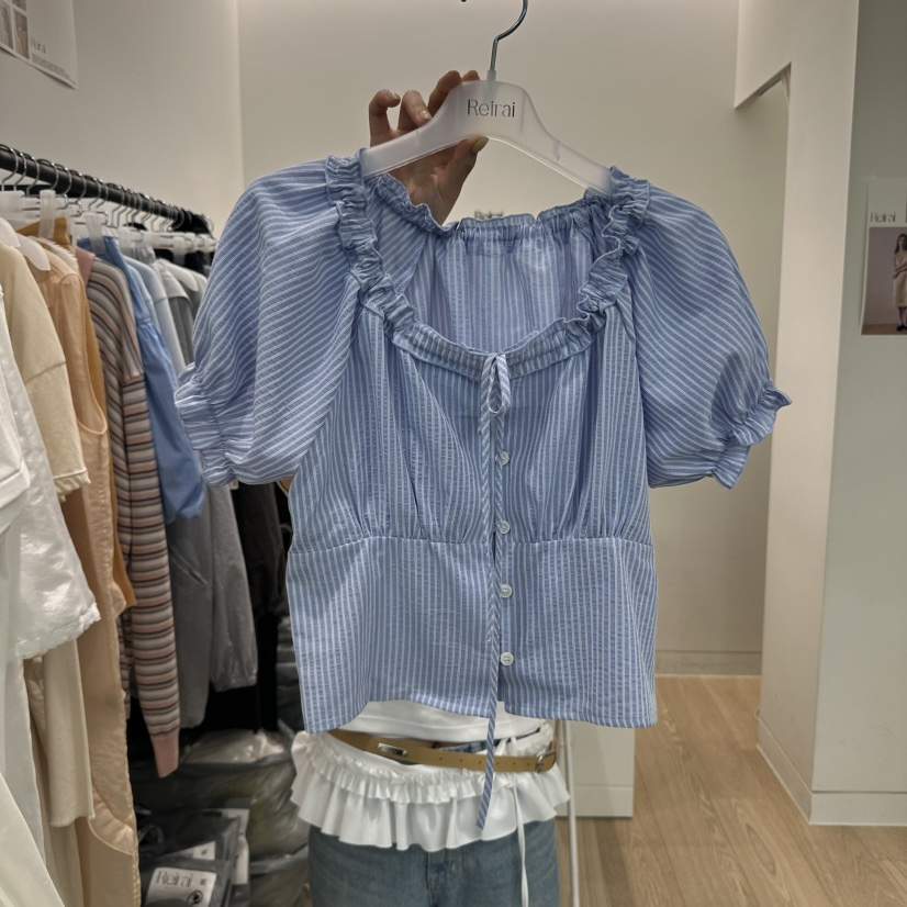 REIRAI直郵韓國代購㊣女裝新款休閑熱賣人氣時尚襯衫蕾絲衫Reirai襯衫/蕾絲衫