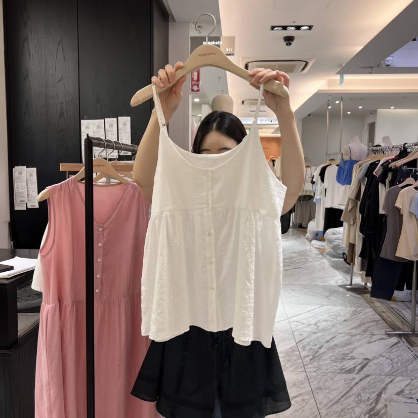 SPAGHETTI韓國直郵㊣女裝新品熱賣時尚人氣推薦休閑吊帶背心spaghetti吊帶/背心