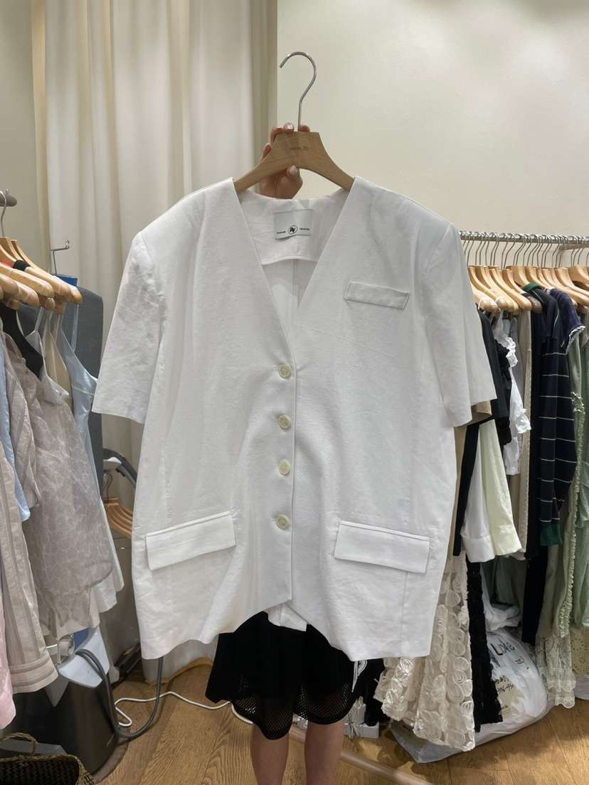 AUVERFIT直郵韓國代購㊣女裝新品25春夏人氣推薦時尚夾克亞麻AUVERFIT夾克
