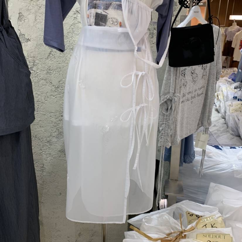SOLD OUT韓國㊣直郵東大門代購女裝新品人氣半身裙中短裙刺繡SOLD OUT半身裙/中短裙