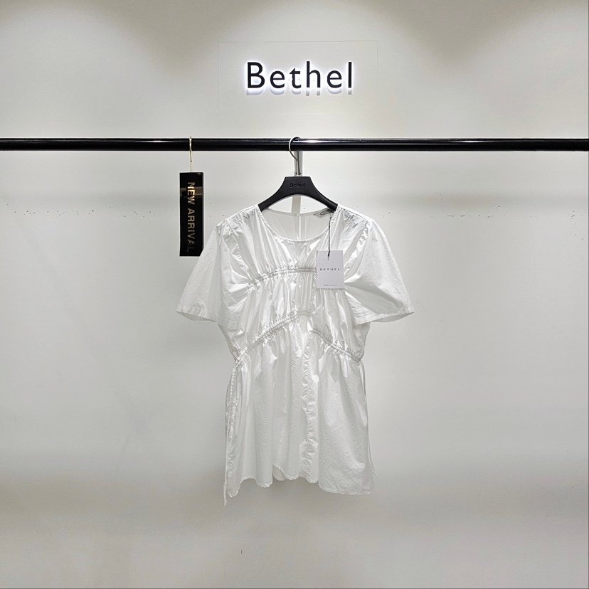 BETHEL直郵韓國代購㊣女裝新款休閑25春夏人氣時尚襯衫蕾絲衫BETHEL襯衫/蕾絲衫