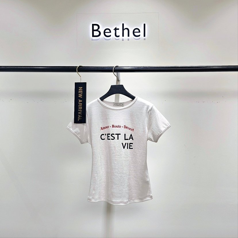 BETHEL韓國直郵㊣東大門實拍女裝新品熱賣人氣推薦25春夏T恤BETHELT恤