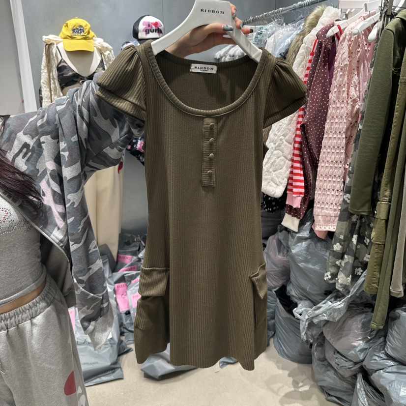 RIBBON韓國直郵㊣女裝新品人氣休閑時尚25春夏熱賣推薦連衣裙RIBBON連衣裙