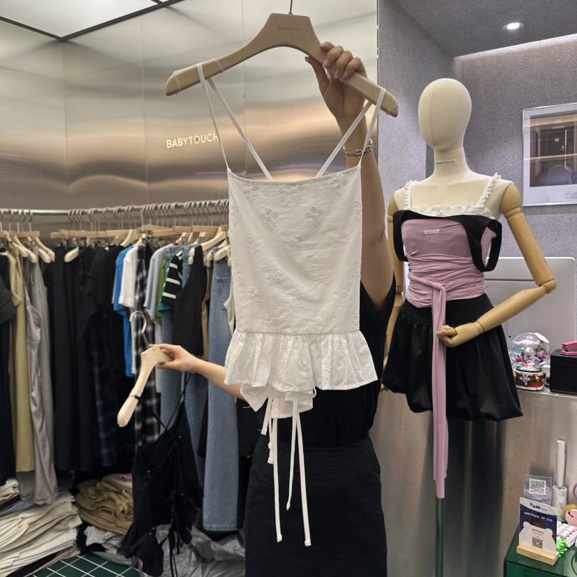 BABYTOUCH直郵韓國代購㊣女裝新款25春夏推薦人氣吊帶背心刺繡BABYTOUCH吊帶/背心