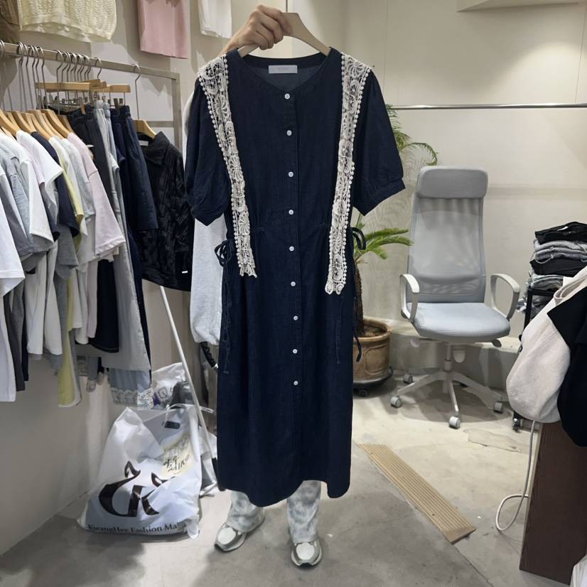 HIPTIQUE韓國㊣直郵東大門代購女裝新品休閑熱賣連衣裙蕾絲HIPTIQUE連衣裙